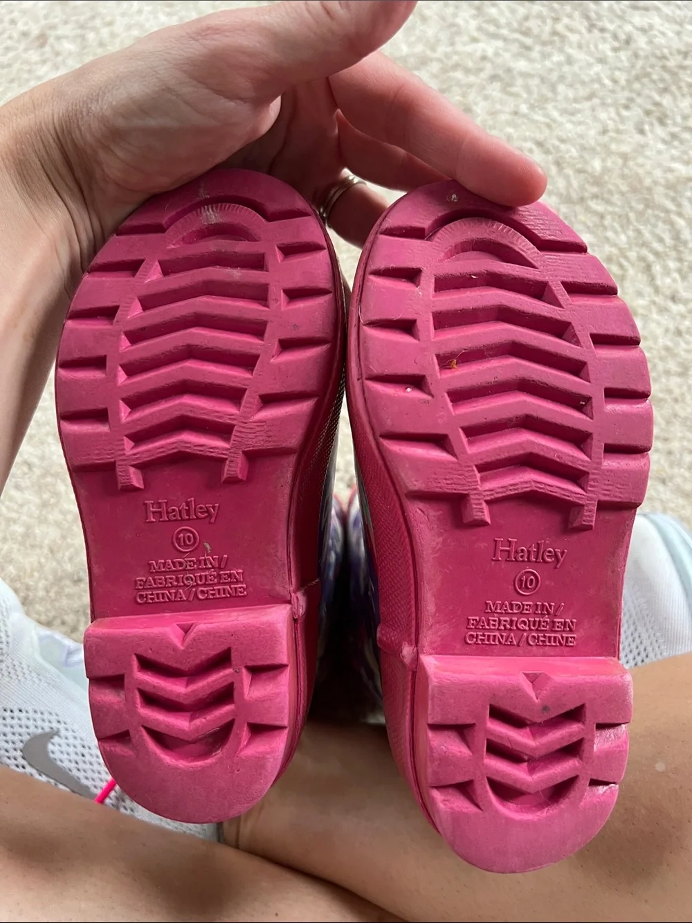 Hatley Purple Unicorn Rain Boots with Pink Trim